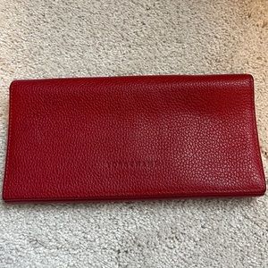 Long champ leather wallet
